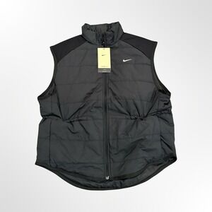 Nike Therma-FIT Swift Running Vest Loose Fit Black Lightweight Women's Large
